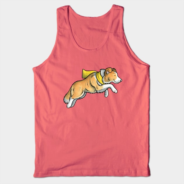 Border collie (red/cream) Tank Top by animalartbyjess